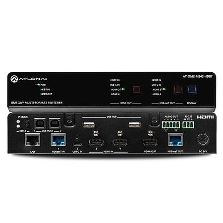 Atlona AT-OME-MS42-HDBT OMEGA 4x2 Matrix Switcher with USB Hub and HDBaseT Input 