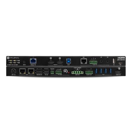 Atlona® Omega Three-Input Switcher for HDBaseT™ and HDMI Signals, Mixer Amplifier, and USB Hub - HDBaseT 