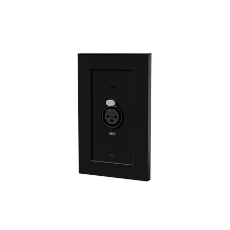 Episode® Business Music Solution Microphone XLR Input Wall Plate  - Black                                                      
