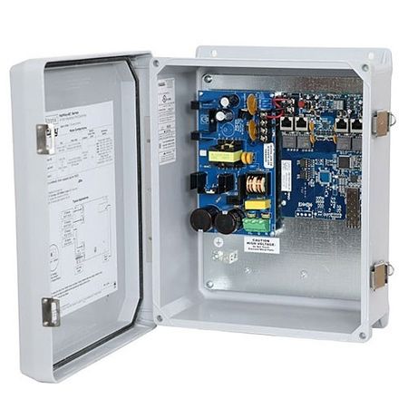 Altronix NETWAY4E1WP 4-Port Hardened PoE Switch with Power Supply Charger; NEMA4/4X  IP66 Rated Outdoor Enclosure               