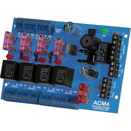 Altronix ACM4 Access Power Controller  Fused Relay Outputs  Board                                                               