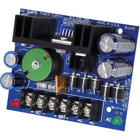 Altronix SMP5 Power Supply Charger  Single Output  6/12/24VDC at 4A  Board                                                      