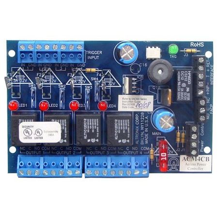 Altronix ACM4CB Access Power Controller  PTC Class Relay Outputs  Board                                                         