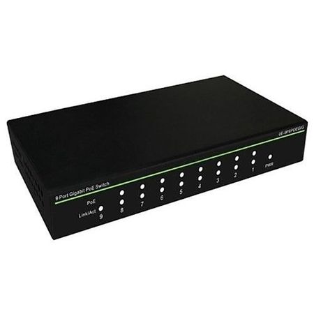 UltraTech 0E-9P8POEGB2 10-Port Gigabit PoE Switch  8-Port PoE  2-Port Uplink                                                    