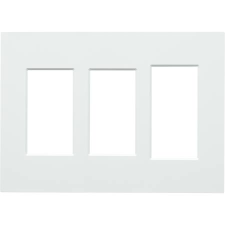 Control4® Contemporary 3 Gang Combo Faceplate- White                                                                           