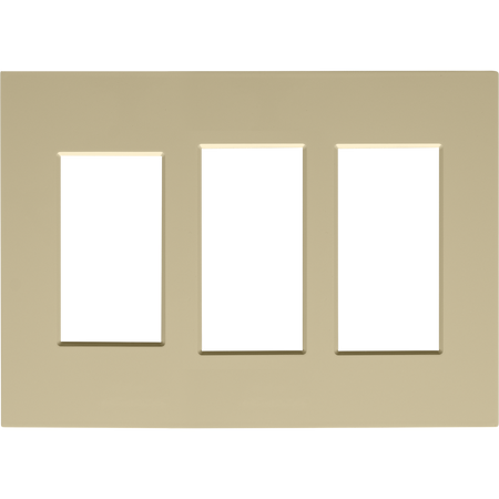 Control4® Contemporary 3 Gang Combo Faceplate- Ivory                                                                           