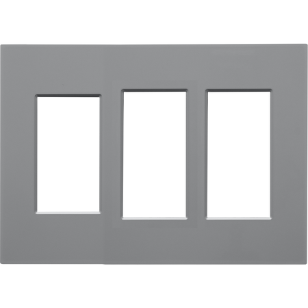 Control4® Contemporary 3 Gang Combo Faceplate-Gray                                                                             