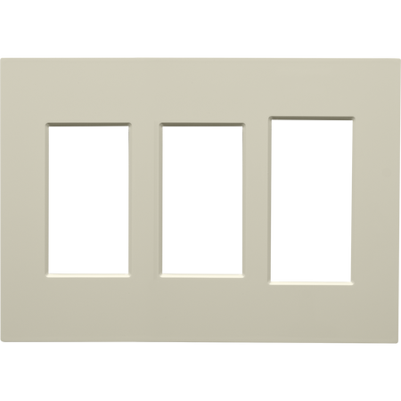 Control4® Contemporary 3 Gang Combo Faceplate- Light Almond                                                                    