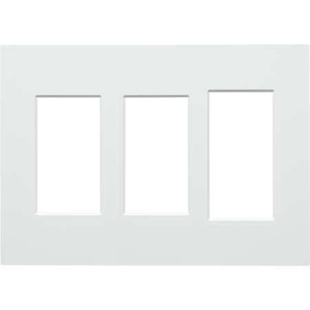 Control4® Contemporary 3 Gang Combo Faceplate- Snow White                                                                      