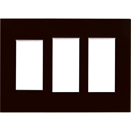 Control4® Contemporary 3 Gang Combo Faceplate- Brown                                                                           