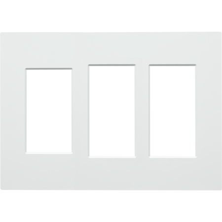 Control4® Contemporary 3 Gang Combo Faceplate- Snow White                                                                      