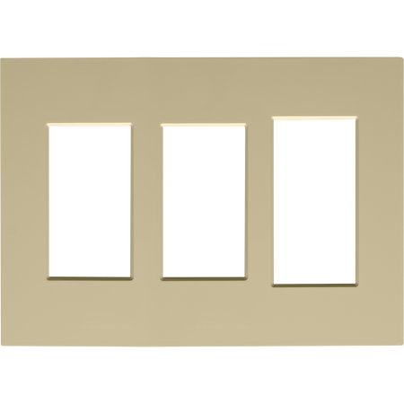 Control4® Contemporary 3 Gang Combo Faceplate- Ivory                                                                           