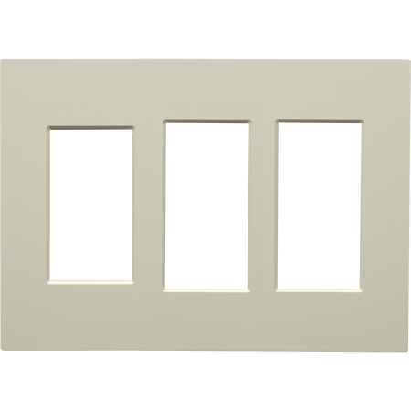 Control4® Contemporary 3 Gang Combo Faceplate- Light Almond                                                                    