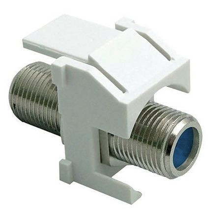 On-Q WP3481-WH-10 On-Q WP3481WH10 Recessed Nickel F-Connection Insert  Self Terminating  10-Pack  White                         
