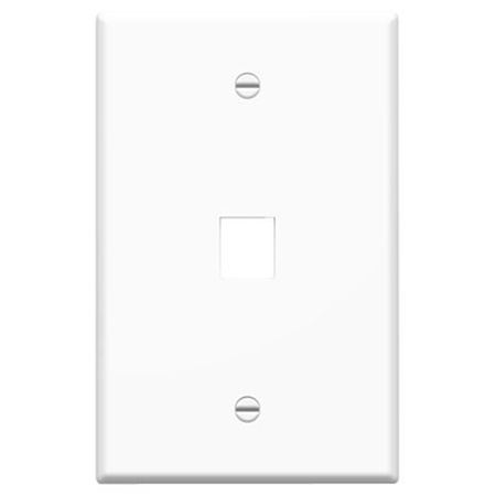 On-Q WP3301WH Single-Gang Oversized Wall Plate  1-Port  White                                                                   