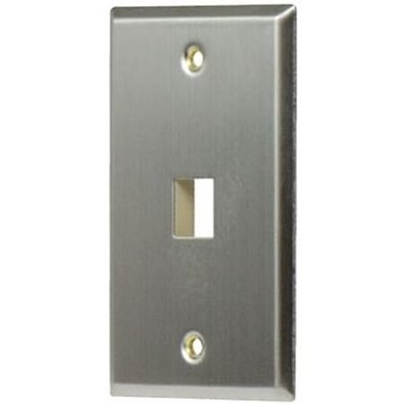On-Q WP3401-SS 1-Gang  1-Port Wall Plate  Stainless Steel                                                                       