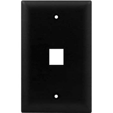 On-Q WP3401BK 1-Gang  1-Port Wall Plate  Black                                                                                  