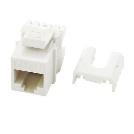 On-Q WP3475WH50 Quick Connect RJ45 CAT5e A/B Keystone Insert  White  50-Pack                                                    