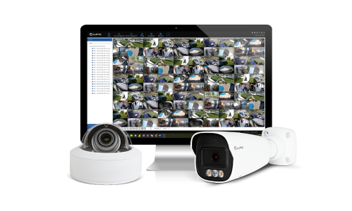 Luma cameras on front of a computer