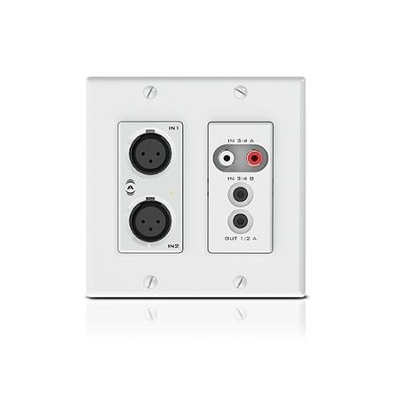 QSC unD6IO Attero Tech Series 4x2 Multi-IO Dante Networked Audio Wall Plate