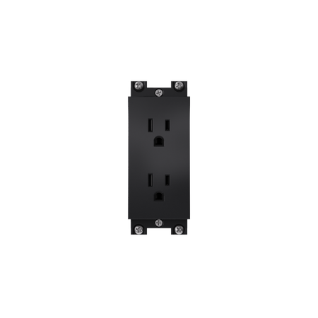 Control4® Lux Duplex Outlet - Black                                                                                            