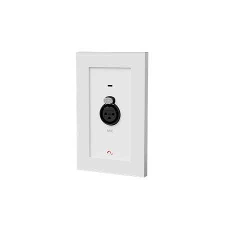 Episode® Business Music Solution Microphone XLR Input Wall Plate  - White                                                      