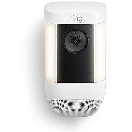 Ring Spotlight Cam Pro Wireless  Battery Outdoor HD IP Security Camera with Light  White (B09DRX62ZV)                           