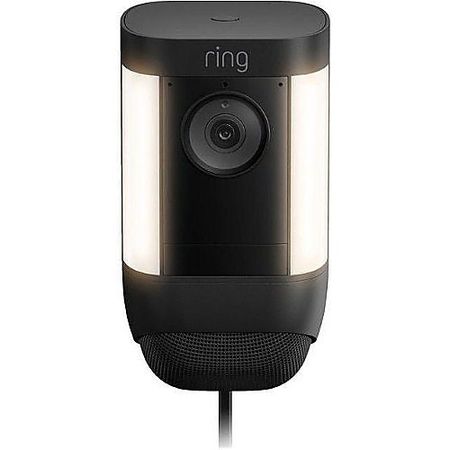 Ring Spotlight Camera Pro  Plug-In Outdoor HD IP Security Camera with Light  Black (B09DRCLHQT)                                 