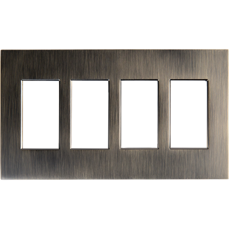 Control4® Contemporary 4 Gang Faceplate - Antique Brass                                                                        