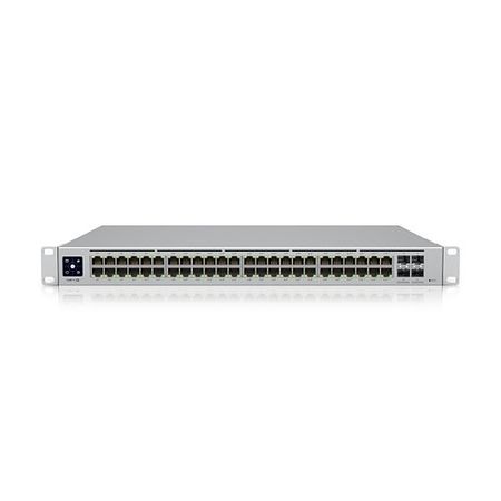 Ubiquiti USW-PRO-48-POE 48-Port Pro 48 PoE Layer 3 Switch with PoE++ Output  Silver                                             