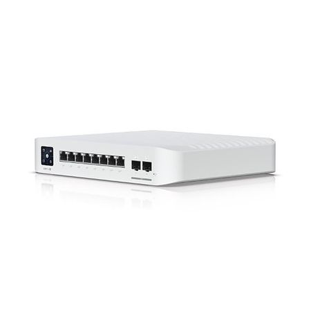 Ubiquiti USW-PRO-8-POE 8-Port Pro 8 PoE Layer 3 Switch with PoE+ and PoE++ Output  White                                        