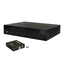 Binary™ 520 Series HDBaseT 8x8 Matrix Switcher with (6) HDBaseT Receivers (230') with POC Kit 