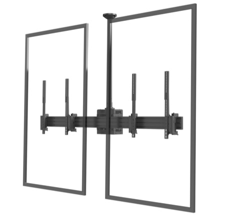 Strong® Carbon Series 2x Single Sided Portrait Ceiling Mount - Large - 40'-80' 
