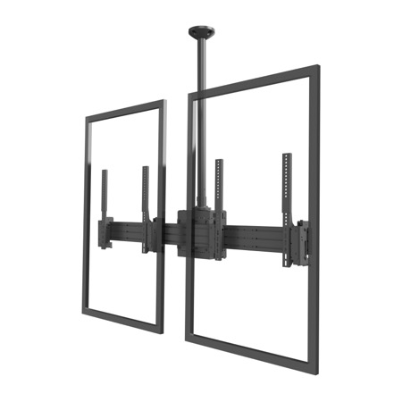 Strong® Carbon Series 2x Single Sided Portrait Ceiling Mount - Medium - 24'-55' 