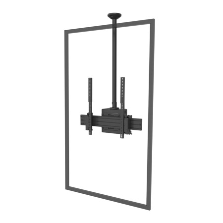 Strong® Carbon Series Single Sided Portrait Ceiling Mount - Large - 40'-80' 