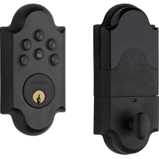 Baldwin Boulder 8252 AC Zigbee Deadbolt with Keypad - Distressed Oil Rubbed Bronze 