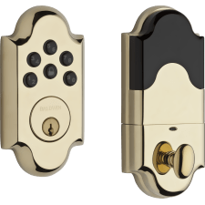 Baldwin Boulder 8252 AC Zigbee Deadbolt with Keypad - Lifetime Polished Brass 