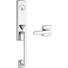 Baldwin Soho 3/4 Escutcheon Handleset Entry Kit - Right Hand | Polished Chrome 