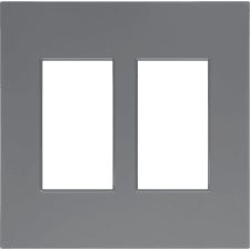 Control4® Contemporary 2 Gang Faceplate - Gray