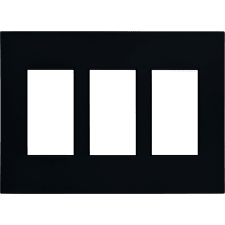 Control4® Contemporary 3 Gang Faceplate - Midnight Black                                                                       