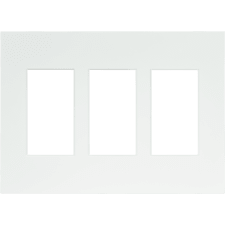 Control4® Contemporary 3 Gang Faceplate - White                                                                                