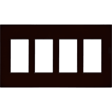 Control4® Contemporary 4 Gang Faceplate - Brown                                                                                
