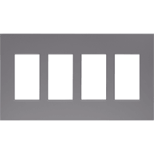 Control4® Contemporary 4 Gang Faceplate - Gray                                                                                 