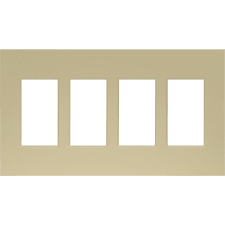 Control4® Contemporary 4 Gang Faceplate - Ivory                                                                                