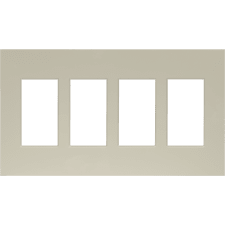 Control4® Contemporary 4 Gang Faceplate - Light Almond                                                                         