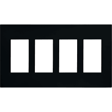 Control4® Contemporary 4 Gang Faceplate - Midnight Black                                                                       