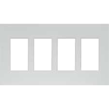 Control4® Contemporary 4 Gang Faceplate - Snow White                                                                           