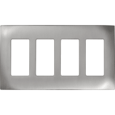 Control4® 4 Gang Faceplate - Matte Stainless 