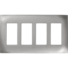 Control4® 4 Gang Faceplate - Matte Stainless                                                                                   