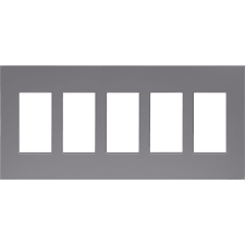Control4® Contemporary 5 Gang Faceplate - Gray